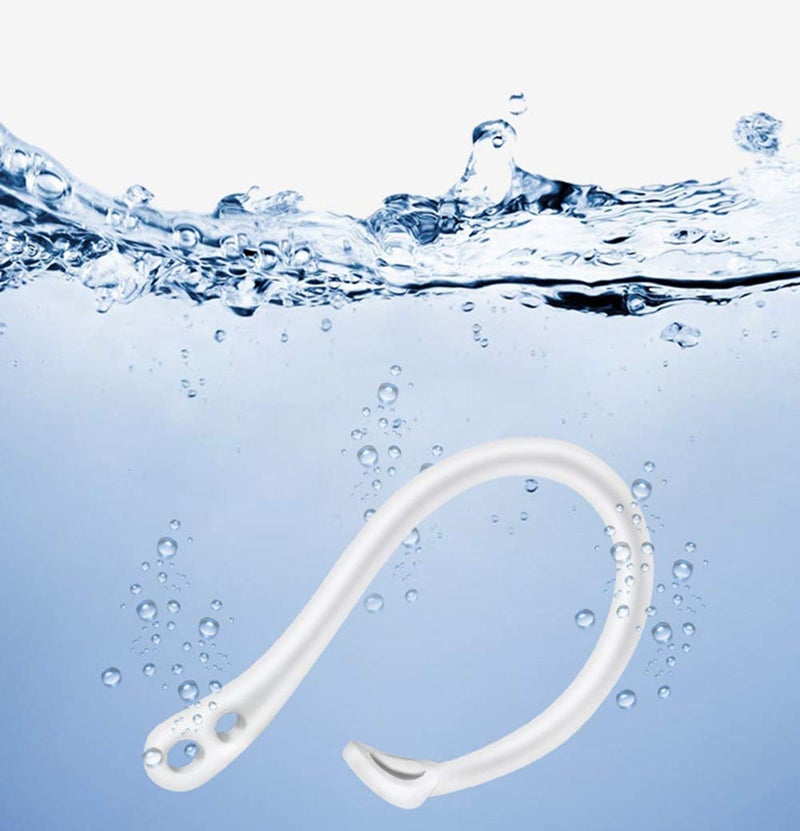ALXCD Earhooks Replacement for Air Pods Pro, Anti-Slip Over-Ear Soft TPU Earhook [Anti Slip][Anti Lost], Designed for Air Pods Pro Headphones, 2 Pairs, White - Image 2